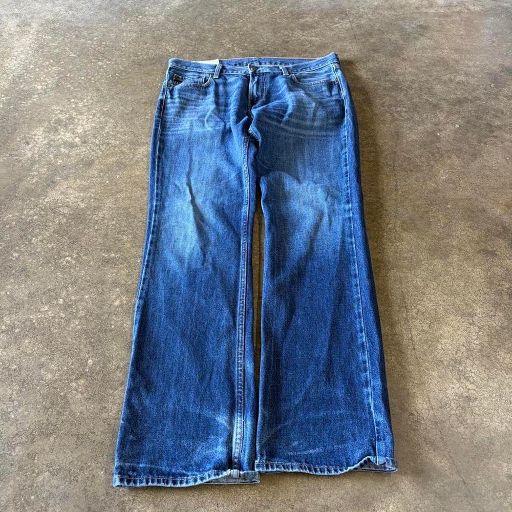 Hollister Loose Fit Blue Jeans Mens 34x34 Vintage 2000s Y2K Skater Baggy Denim - Picture 3 of 6